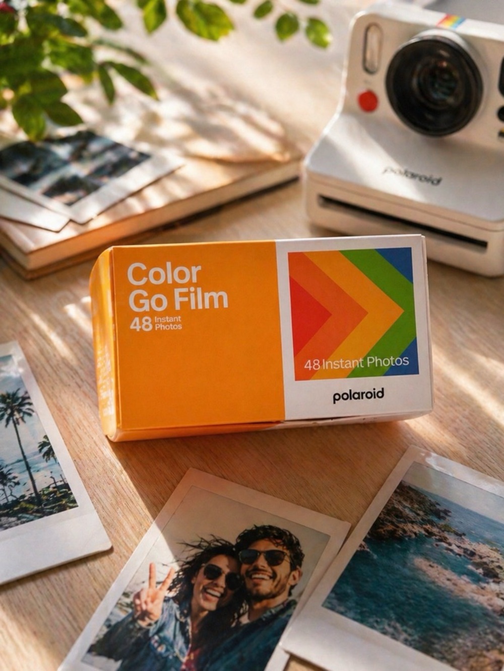 Polaroid Color Go Film Pack in Yellow with Rainbow Chevron